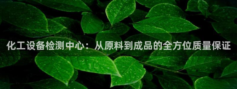 门徒娱乐怎么注册微信：化工设备检测中心：从原料到成