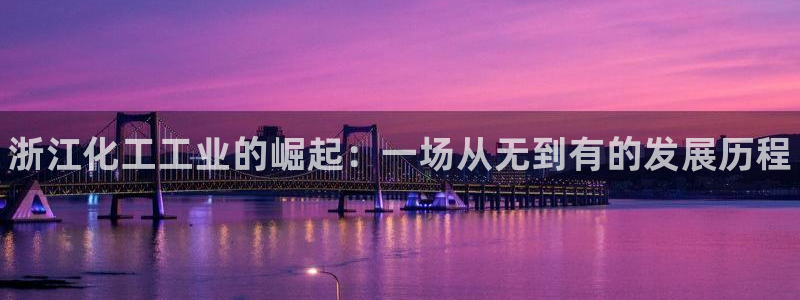 门徒娱乐提现：浙江化工工业的崛起：一场从无到有的发展历程